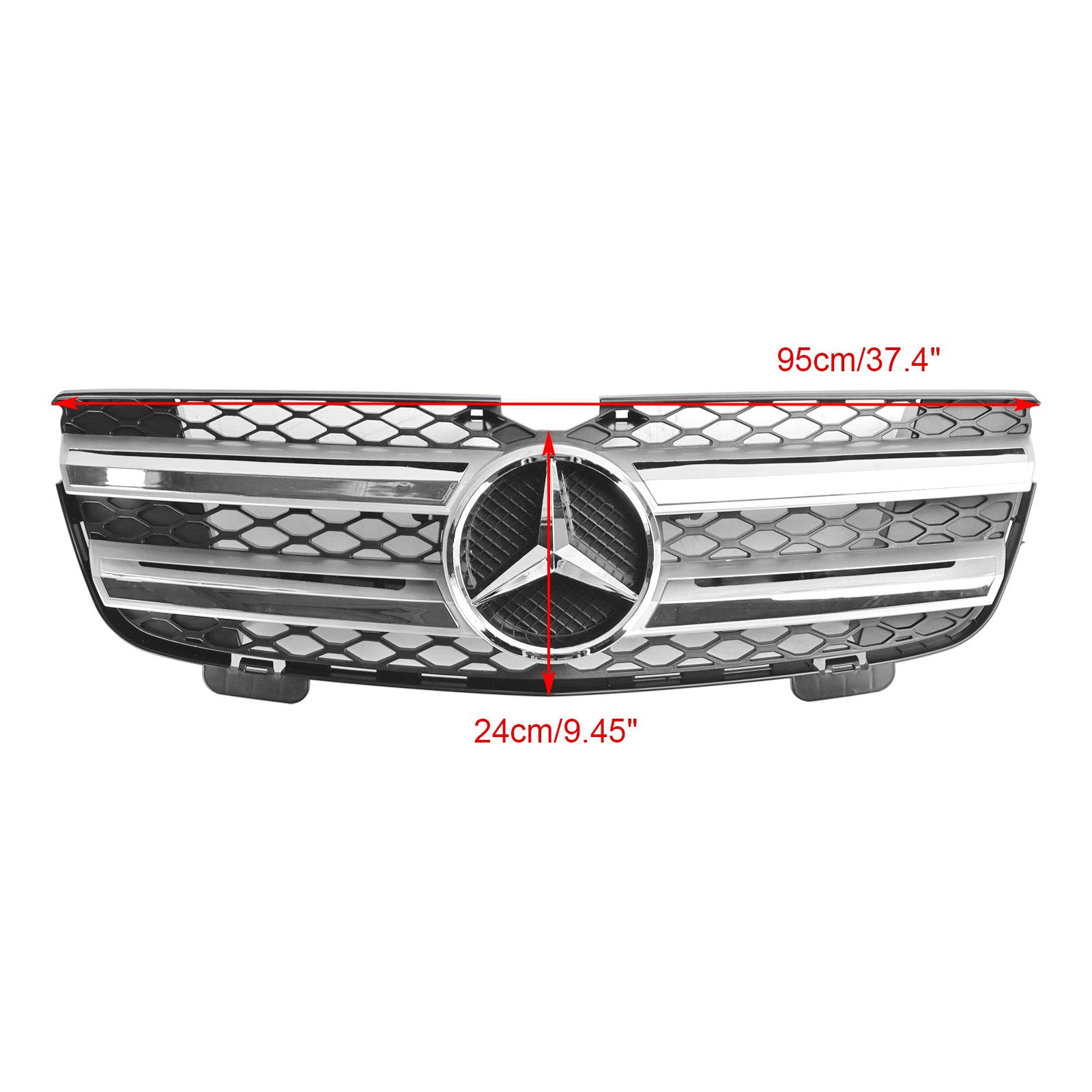 Mercedes Benz GL-Class X164 GL350 2007-2009 Front Bumper Grille Grill Chrome