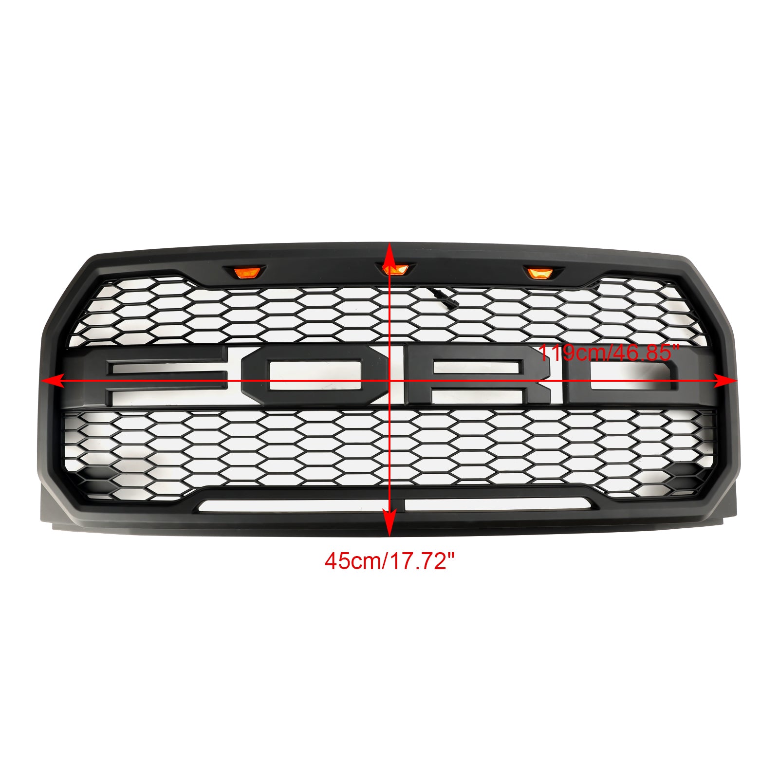 2015 2016 2017 Ford F150 Raptor Style W/ LED Replacement Front Bumper Grill Grille