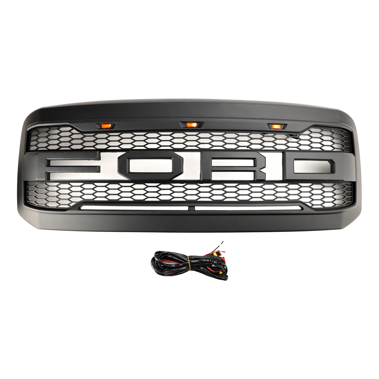 2005 2006 2007 Ford F250 F350 Super Duty W/ LED Front Bumper Grill Grille