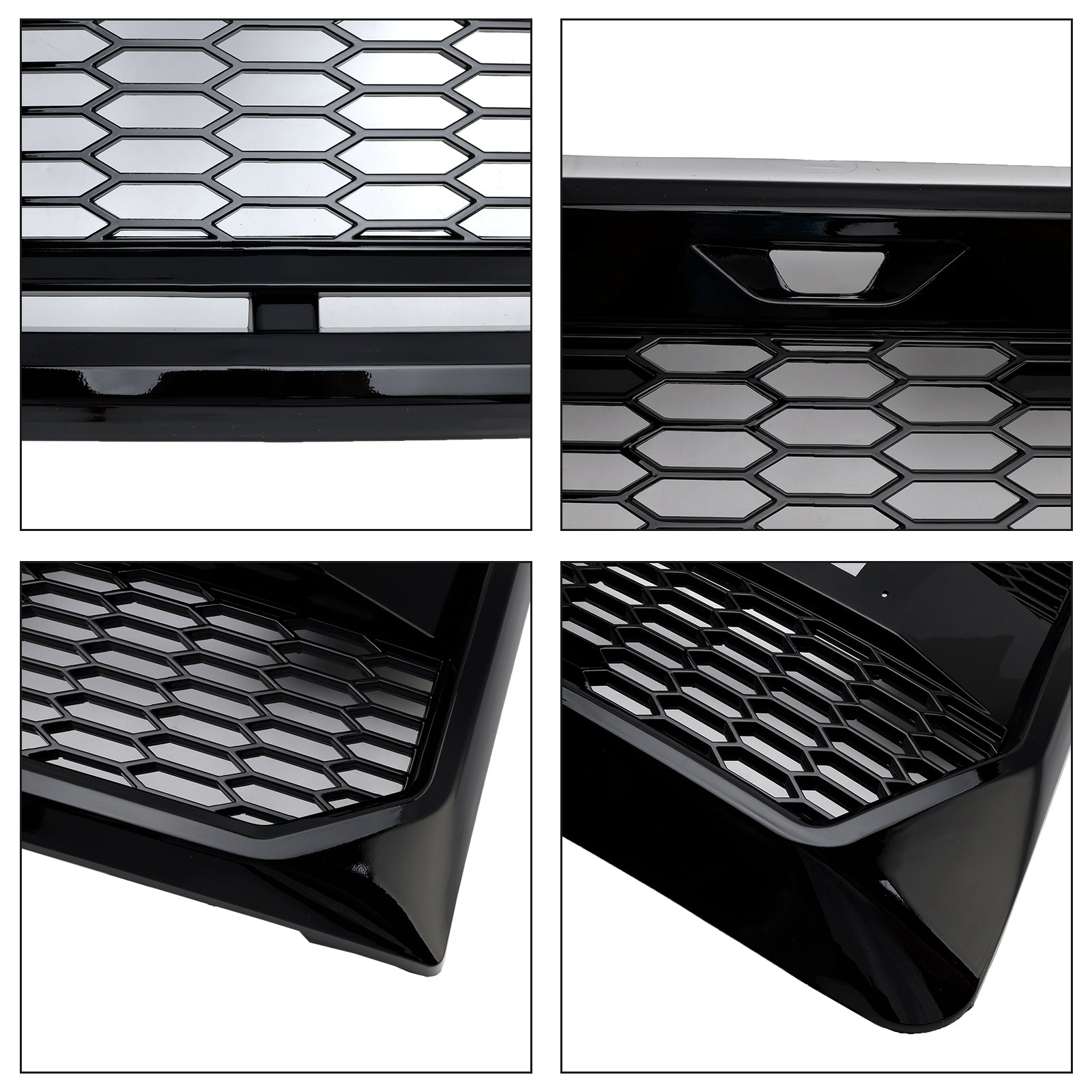 Gloss Black Raptor Style Front Bumper Grille Grill Fit Ford F150 2009-2014