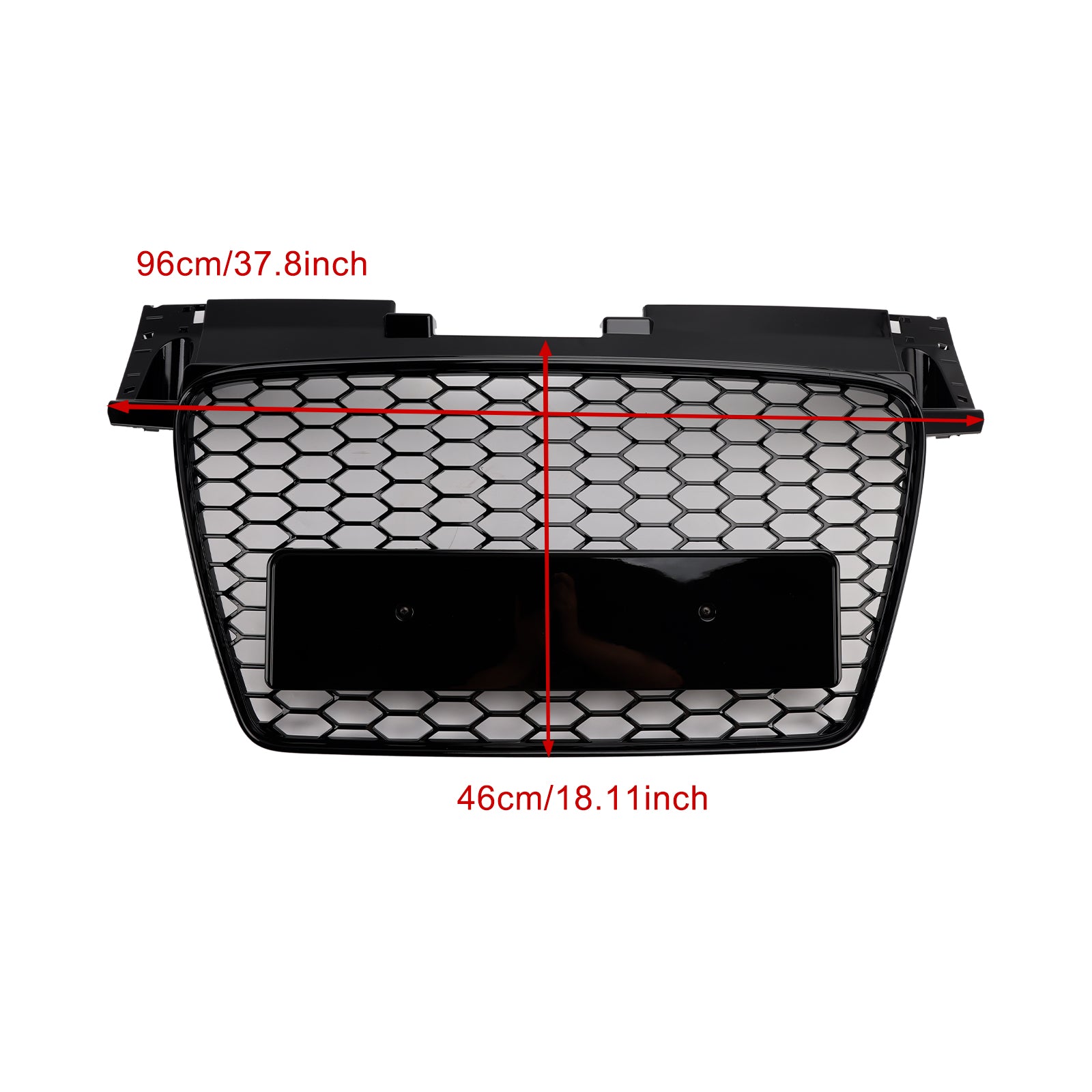 2006-2014 Audi TT TTS RS Style Front Honeycomb Grill Grille Gloss Black