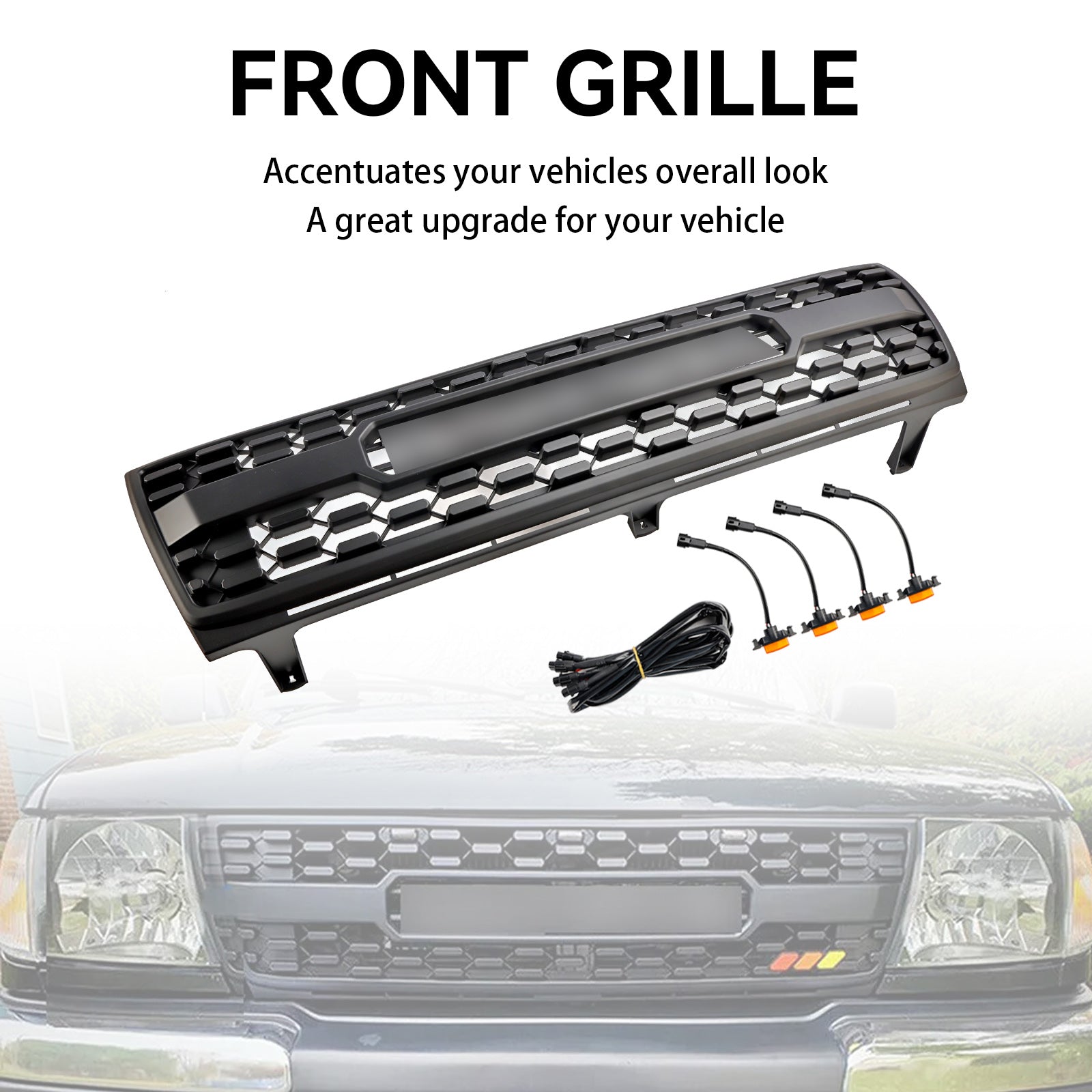 Toyota Tacoma | 1997-2000 | TRD PRO Grill Grille | LED light | Grey Letter