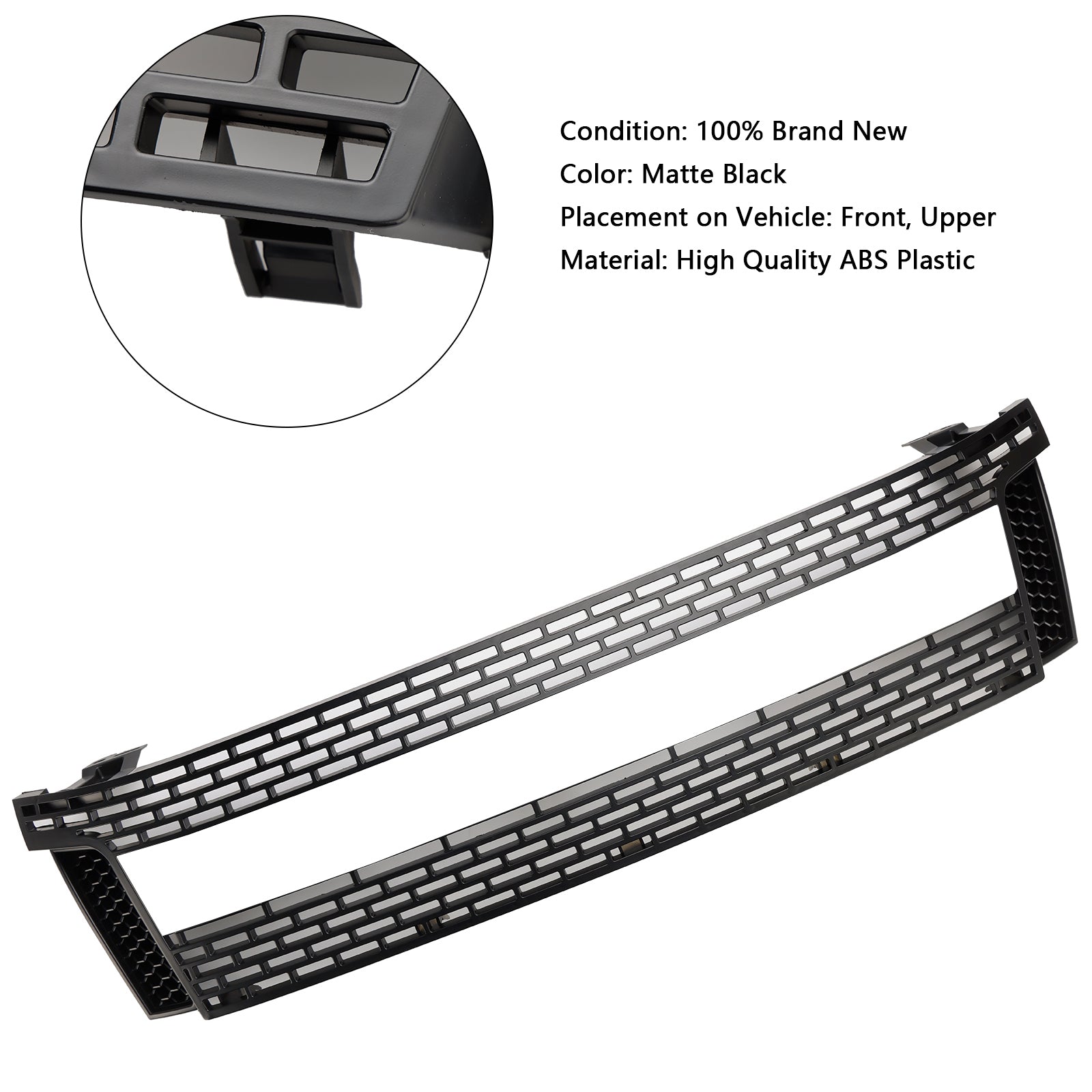 Matt Black Front Bumper Grill Grille Fit 2012-2014 Ford Ranger T6
