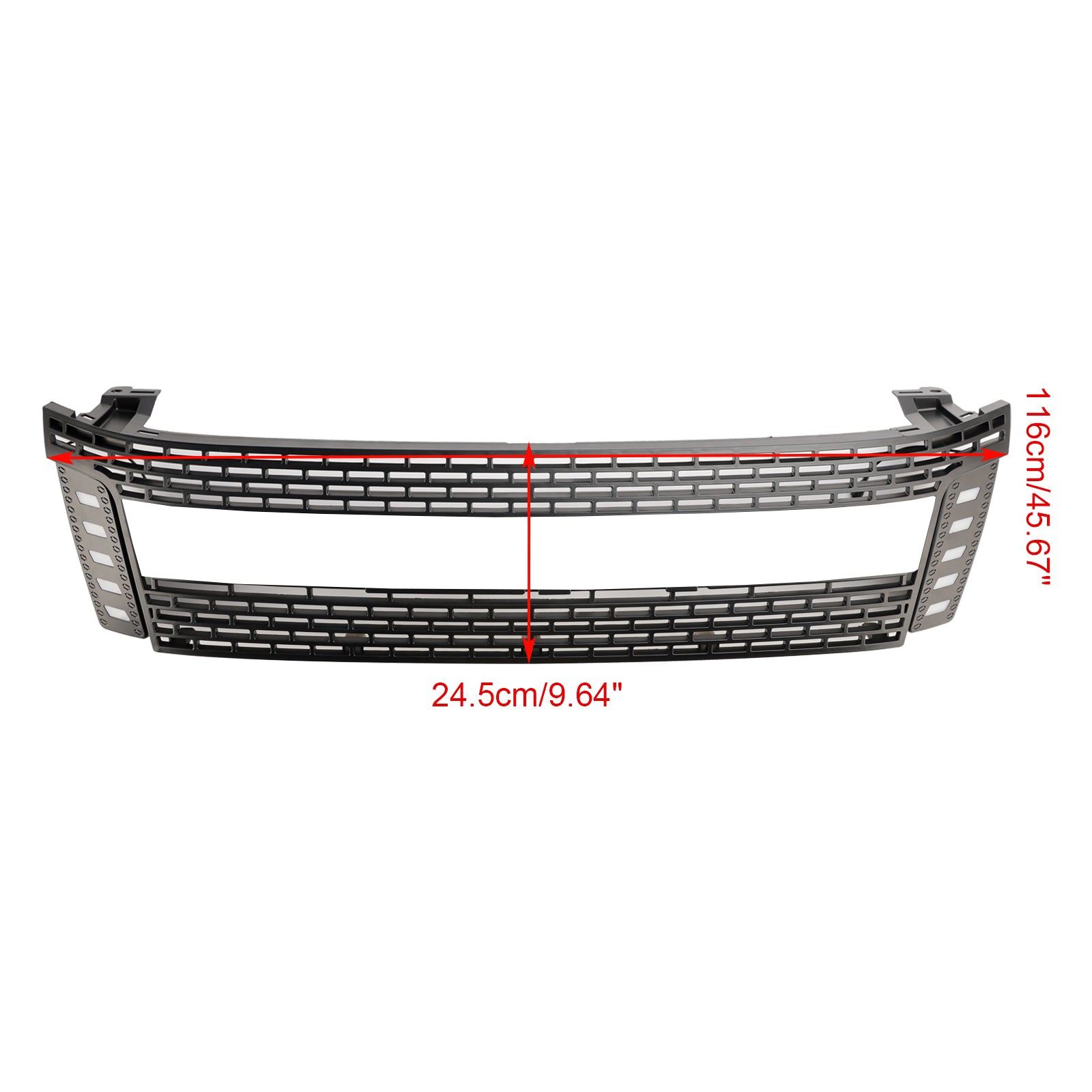 Matt Black Front Bumper Grill Grille Fit 2012-2014 Ford Ranger T6 w/ LED Light