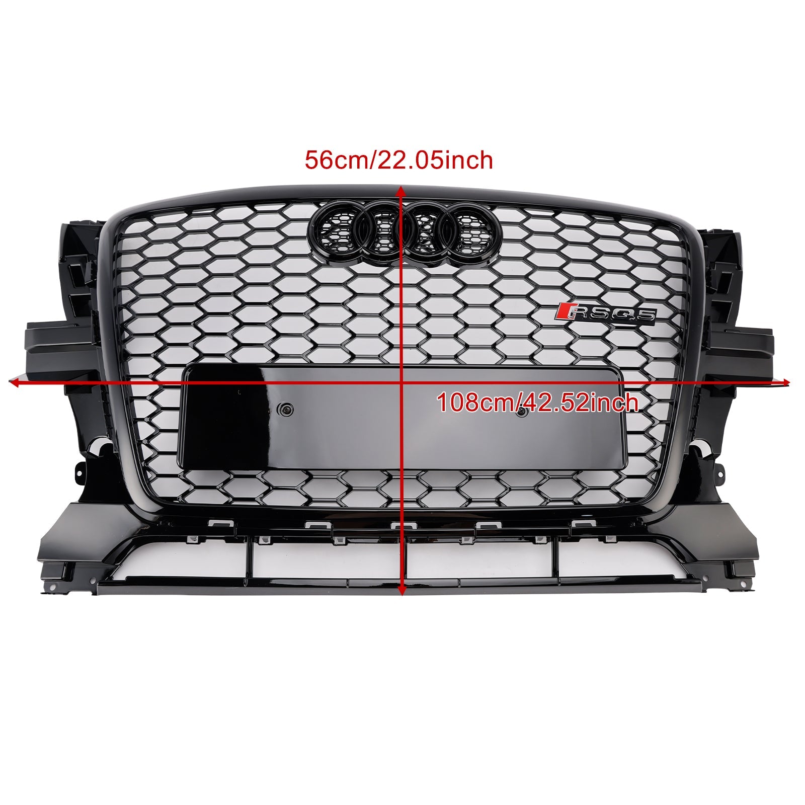 2009-2012 Audi Q5 Gloss Black Front Bumper Grill Grille 8R0853651B