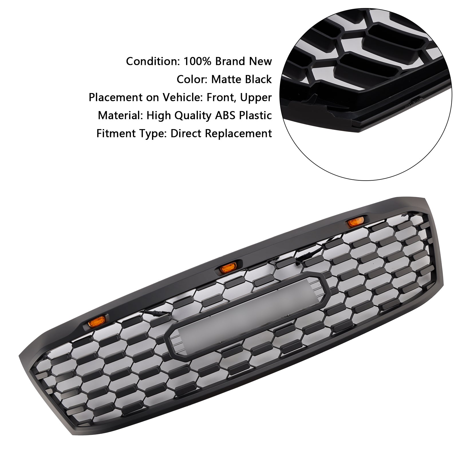 2005-2011 Toyota Hilux N70 Pre-Facelift with LED Black Front Bumper Grill Grille