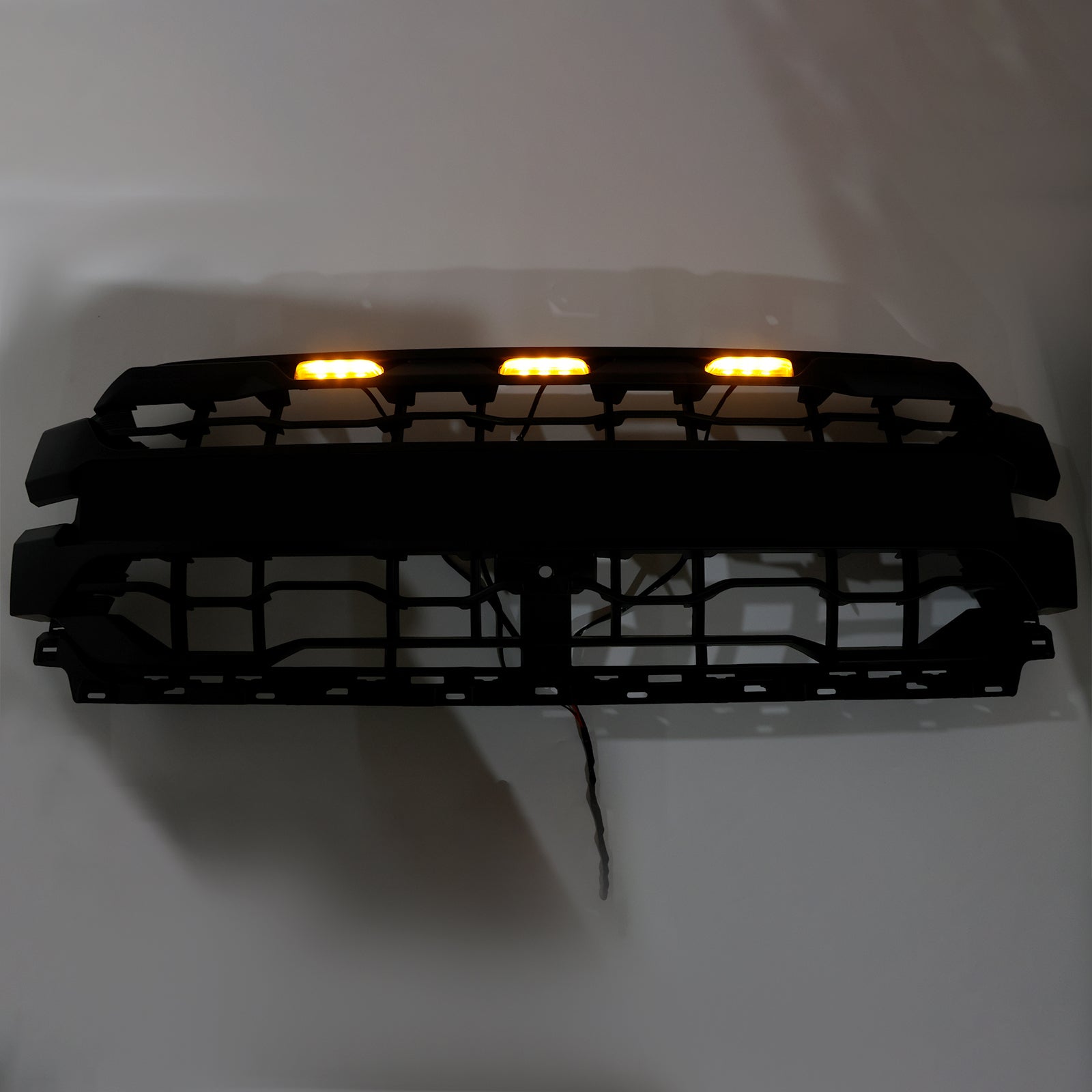 Ford F150 Front Bumper Grille Raptor Style 2024-2025 Black Replacement Grill With LED