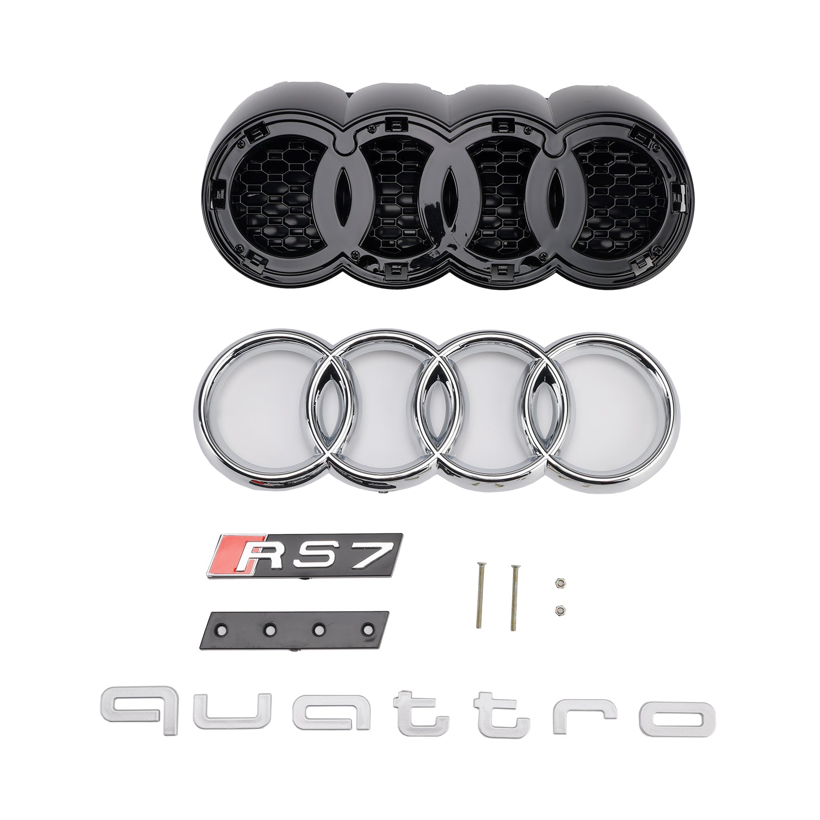 2019-2024 Audi A7 C8 S7 W/ACC Front Bumper Grille Grill Black