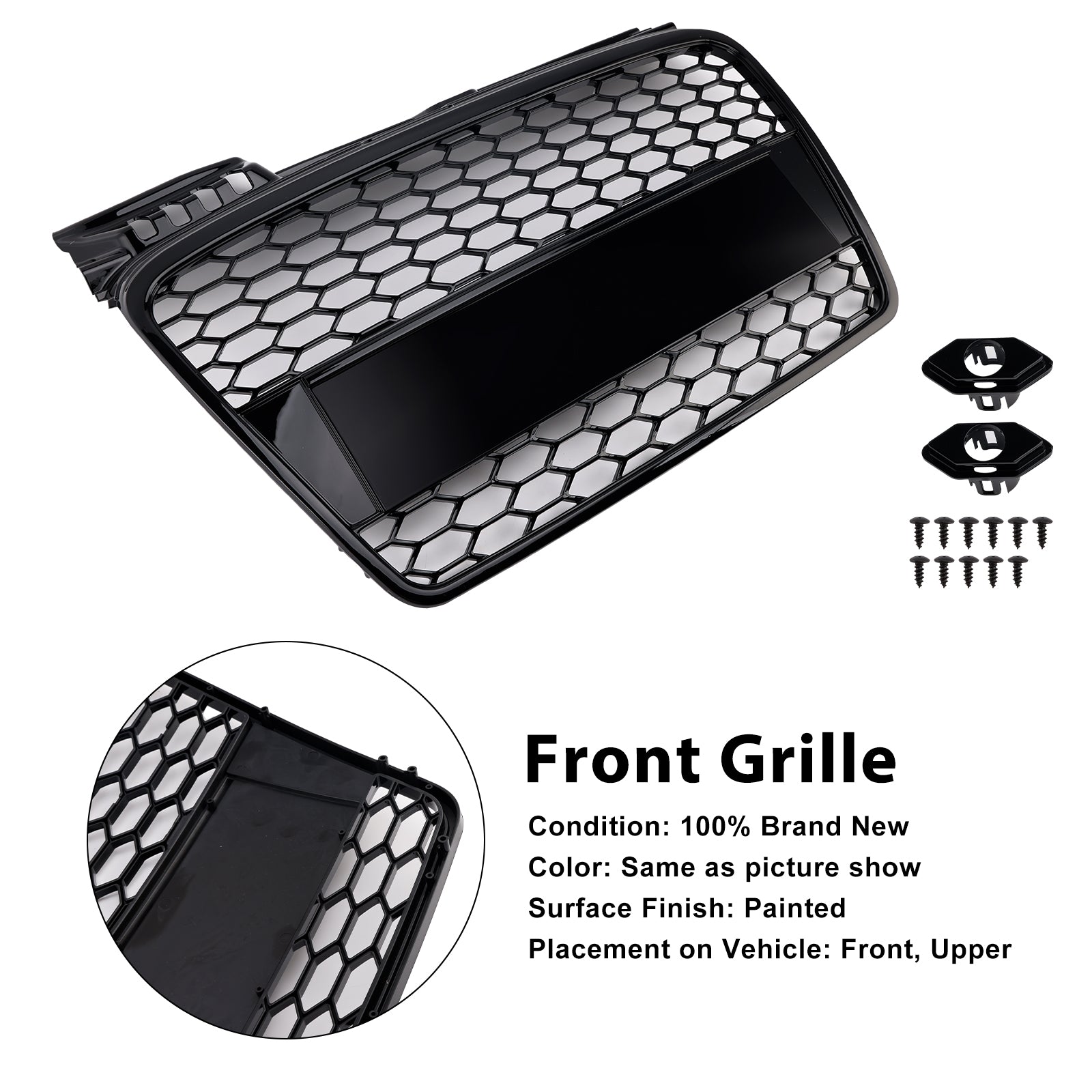 2005-2008 Audi A4 B7 RS4 Style Honeycomb Sport Mesh Hex Grille Grill