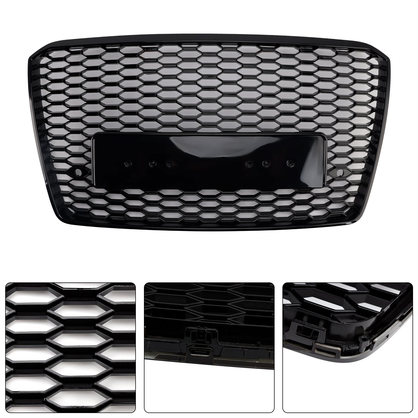 2015-2017 Audi A8 S8 RS8 Style Front Bumper Grille Honeycomb Grill Black