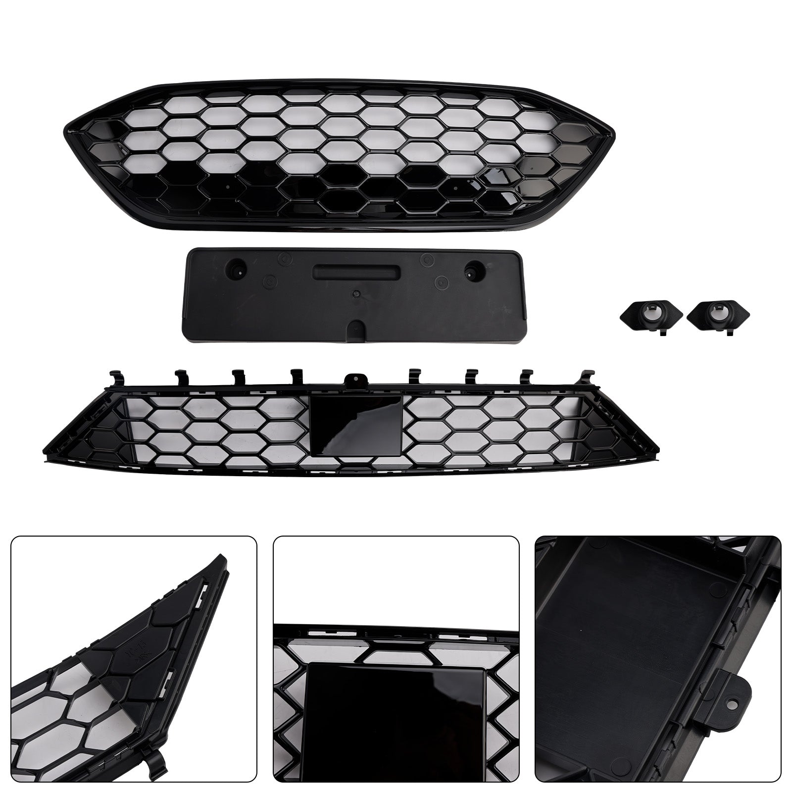 2019-2021 Toyota Sequoia W/ Led Light Black Front Bumper Grille Grill