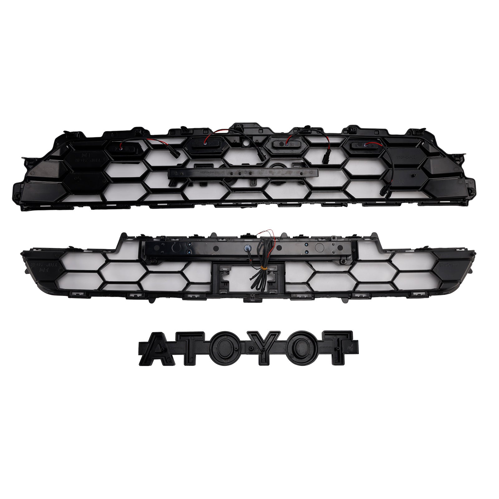 2024+ Toyota 4Runner TRD PRO W/Light Bar Front Bumper Grille Grill Black