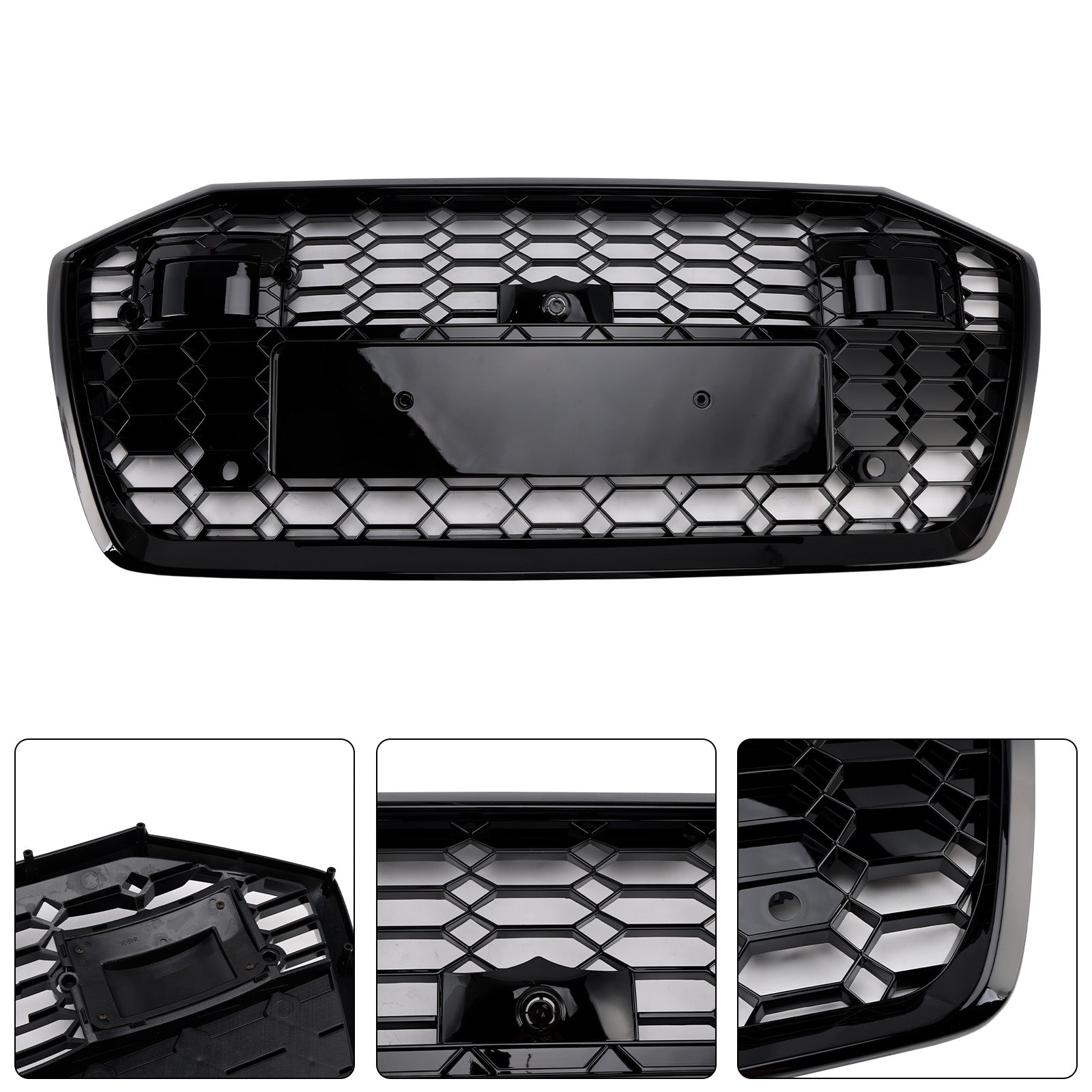 2019-2023 Audi A6 S6 W/ACC RS6 Style Honeycomb Mesh Front Grille Grill