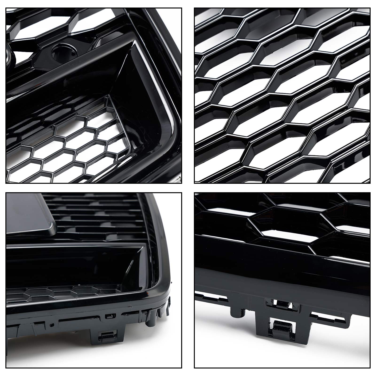 2016-2018 Audi A6 (C7) C7PA Facelift RS6 Style Honeycomb Mesh Front Grill Grille Black