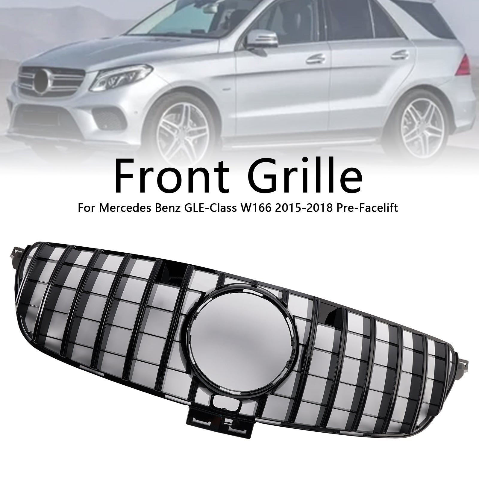 2015-2018 Mercedes Benz GLE-Class W166 GT Style Front Bumper Grille Grill