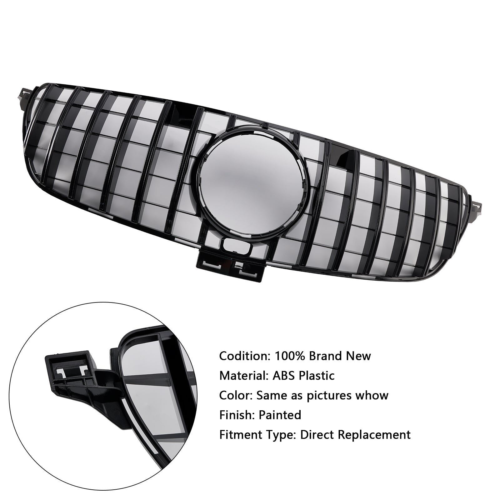 2015-2018 Mercedes Benz GLE-Class W166 GT Style Front Bumper Grille Grill