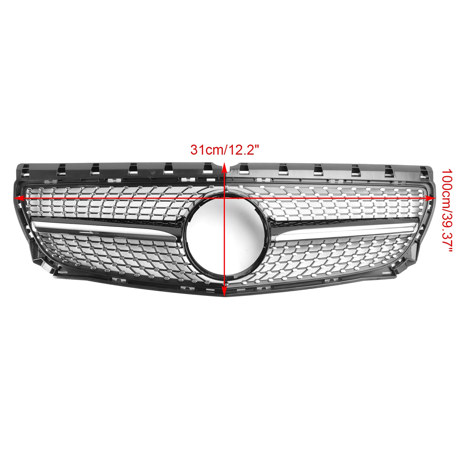 Front Bumper Grill Grille Fit Mercedes Benz B-Class W246 2011-2014 Diamond