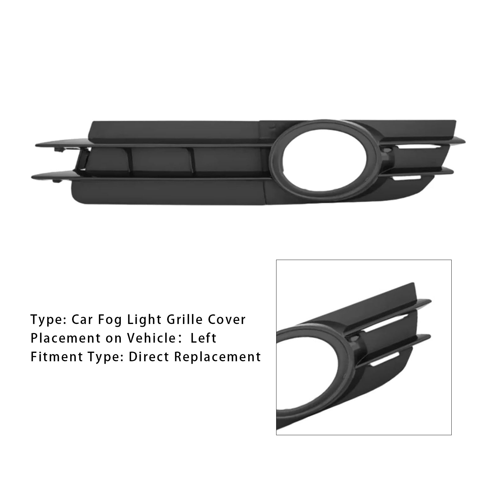 2005-2008 Audi A6 C6 Car Left Side Fog Light Grille Cover 4F0807681A