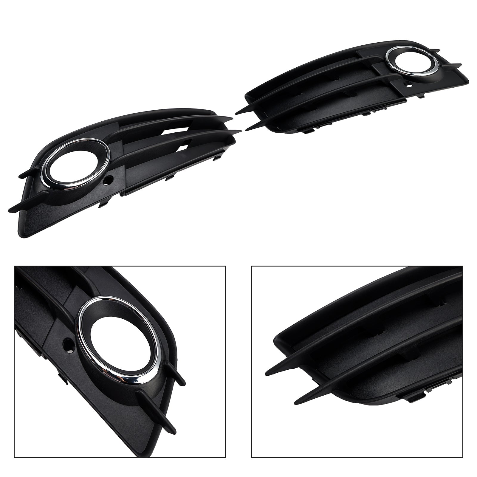 2008-2012 Audi A4 B8 S-Line S4 Pair Car Fog Light Grill Cover Left&Right