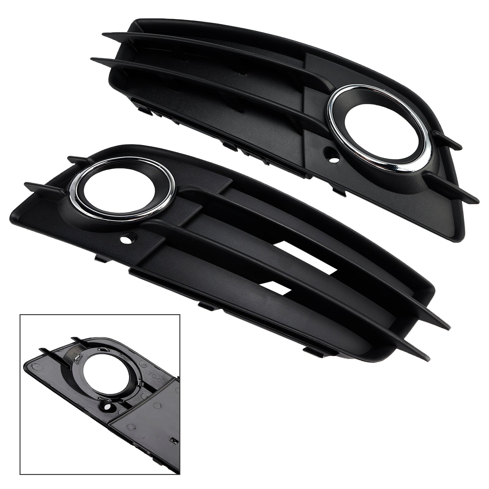 2008-2012 Audi A4 B8 S-Line S4 Pair Car Fog Light Grill Cover Left&Right