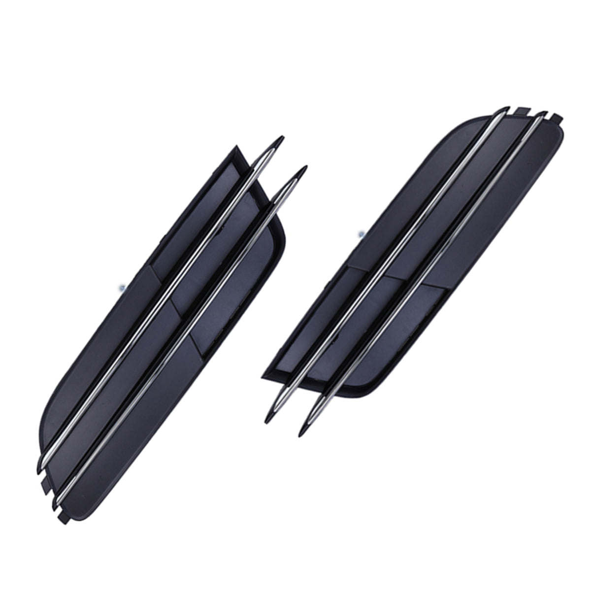1 Pair Front Bumper Fog Light Grill Cover Bezel For Audi A6 C7 2011-2014