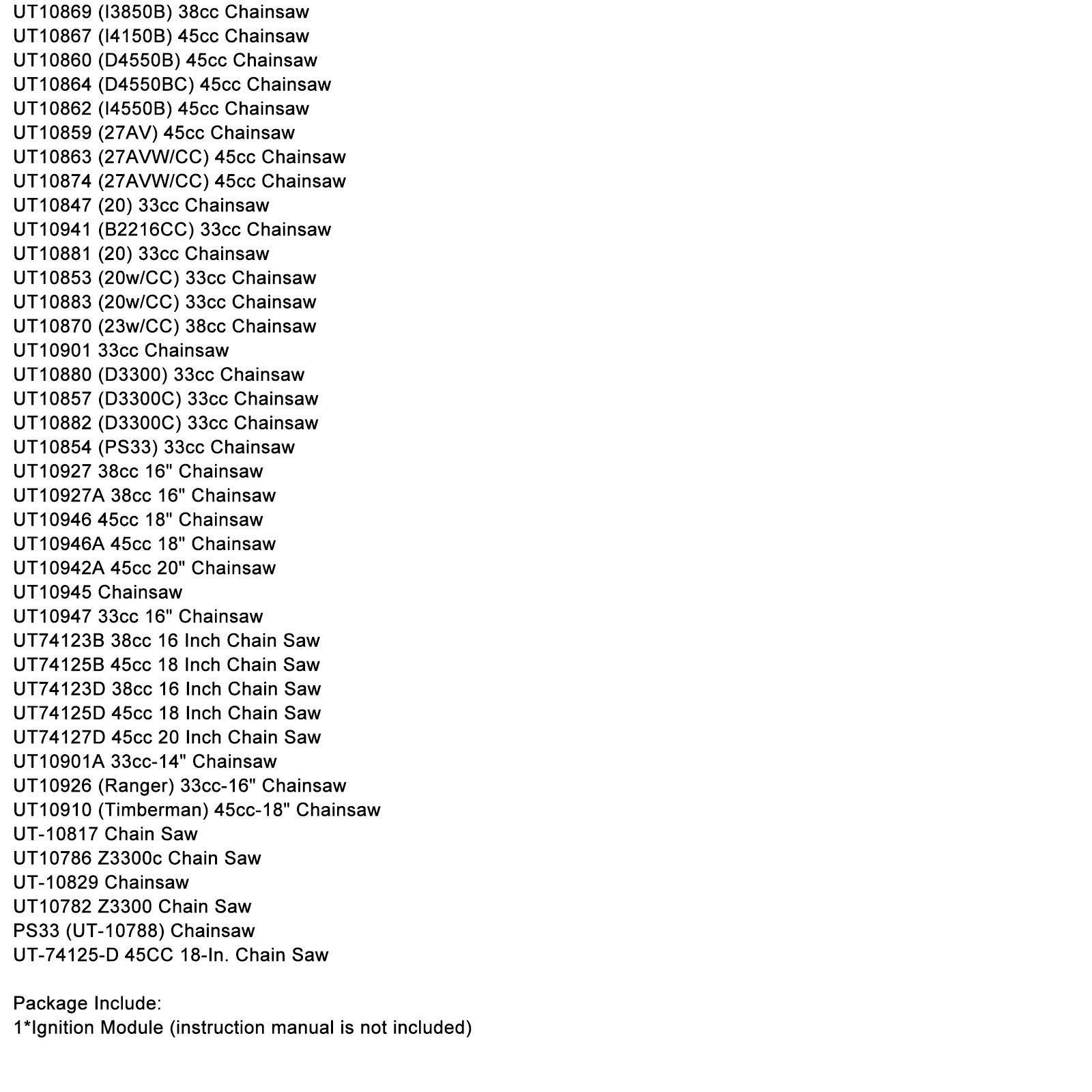 Ignition Coil For Homelite 38cc 45cc 33cc Chainsaw 300953003 300953001 984882001 CA Market