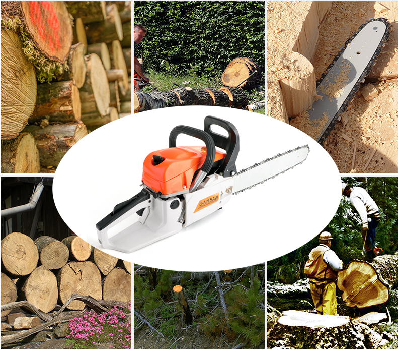 20'' 52CC Best Gasoline Chainsaws Cutting Wood Aluminum Chain Saws for Sale