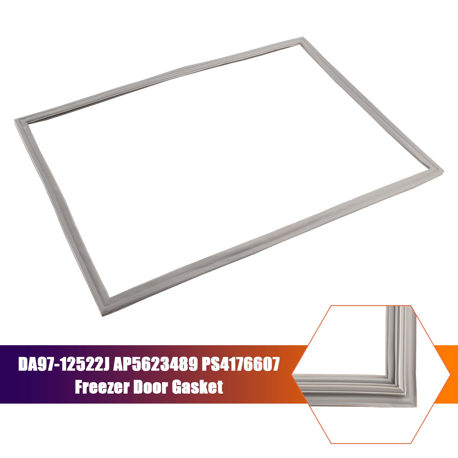 DA97-12522J Freezer Door Gasket for Samsung Refrigerator AP5623489 PS4176607