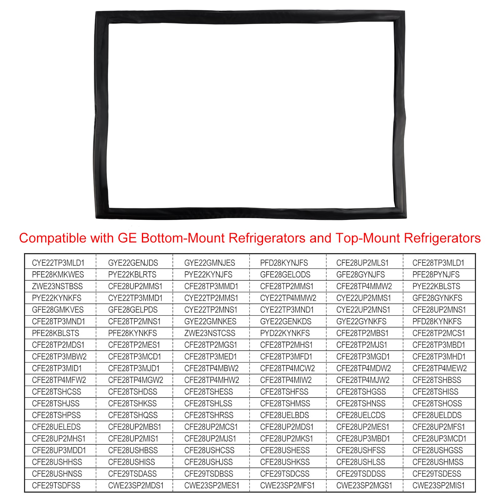 WR14X36194 Freezer Door Gasket for GE Refrigerator Freezer Models WR14X31558