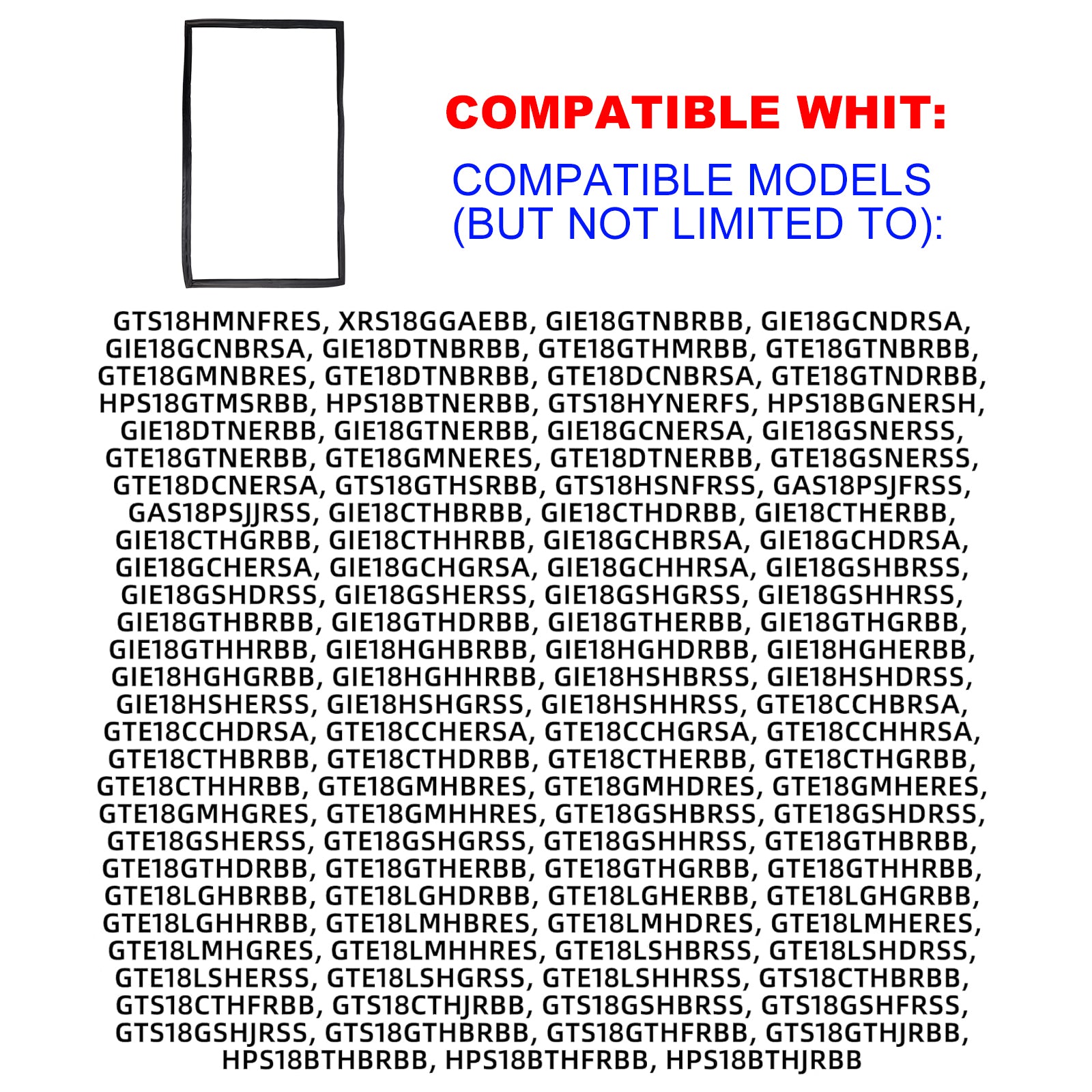 WR14X27235 Freezer Door Gasket for GE Refrigerator Models AP6041578 PS11774647