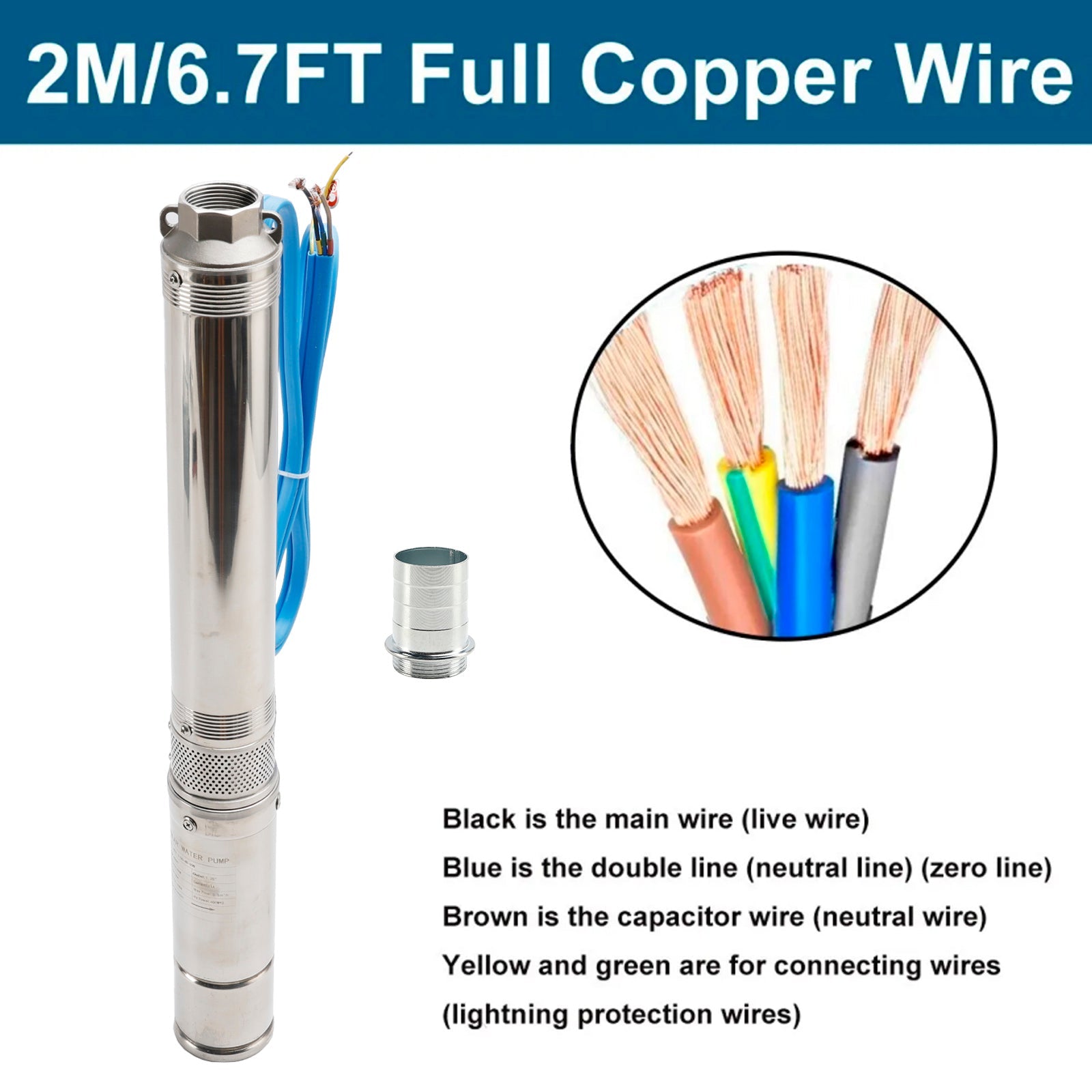 3" 600W Solar Pump Submersible Pump Bore DC 48V Impeller Pump + MPPT Controller