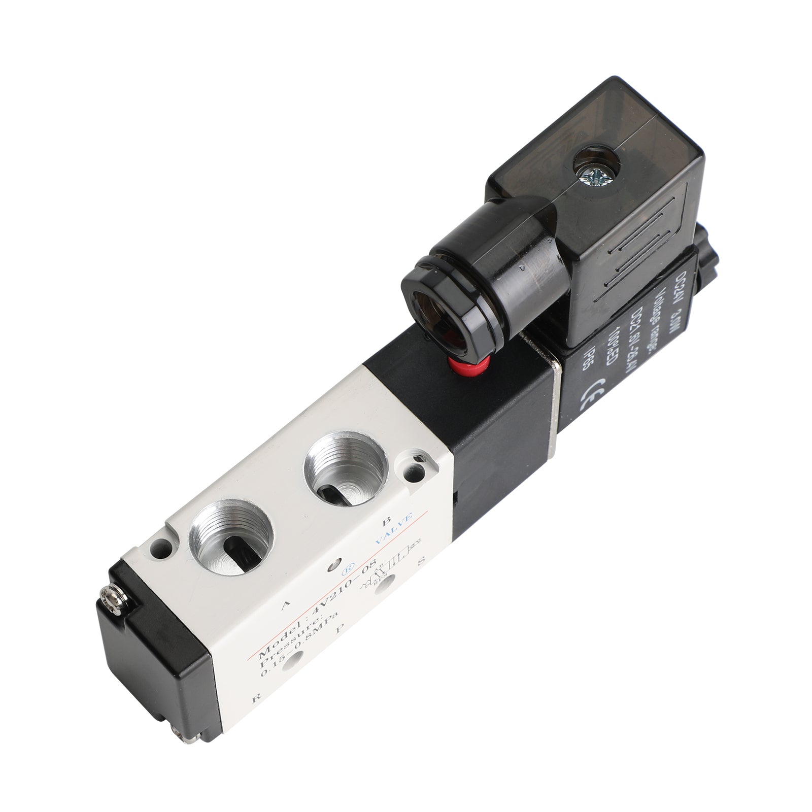 4V210-08 5 Way 2 Position Dc 24V Pneumatic Electric Solenoid Air Valve