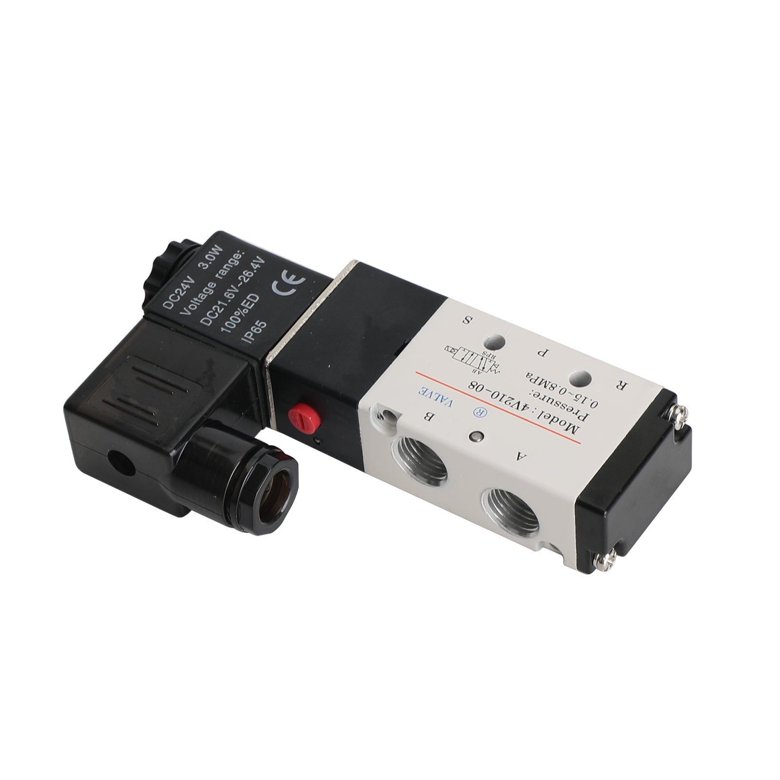 4V210-08 5 Way 2 Position Dc 24V Pneumatic Electric Solenoid Air Valve