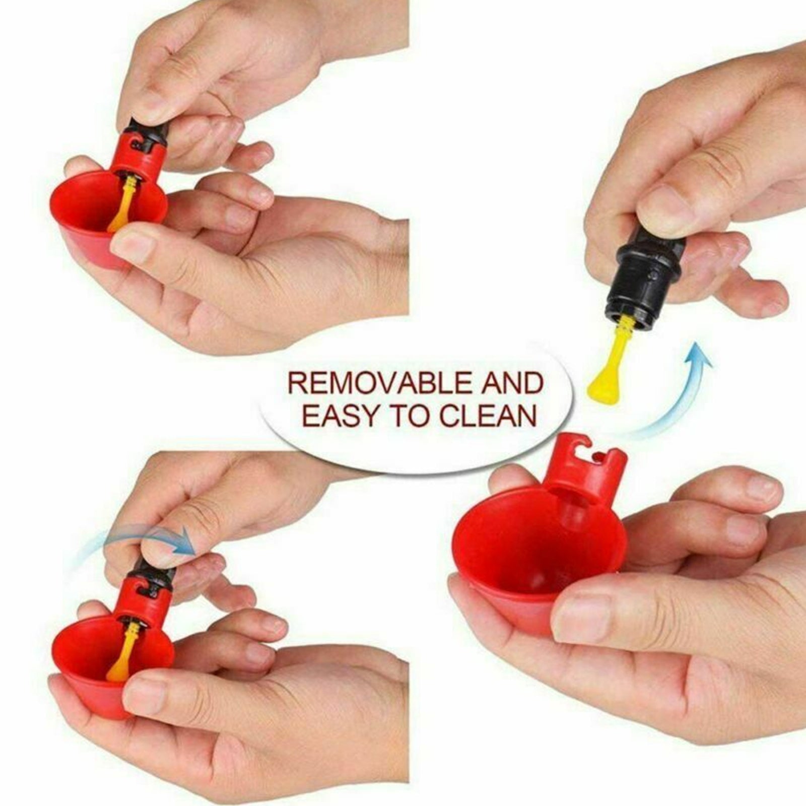 4PCS Water Drinking Cups Chicken Waterer Automatic Poultry Drinkers CA Market