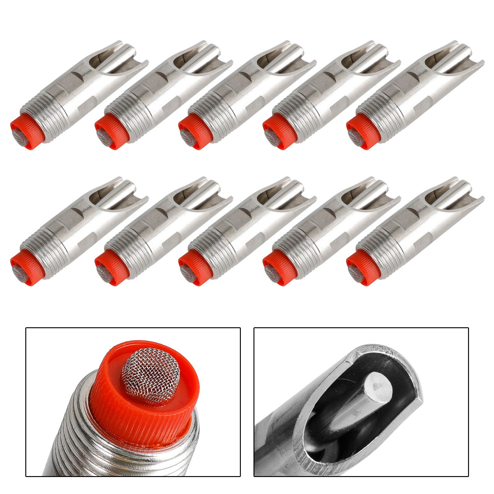 10 Uds bebedero de acero inoxidable herramientas 1/2 "NPT rosca cerdo automático Fedex Express