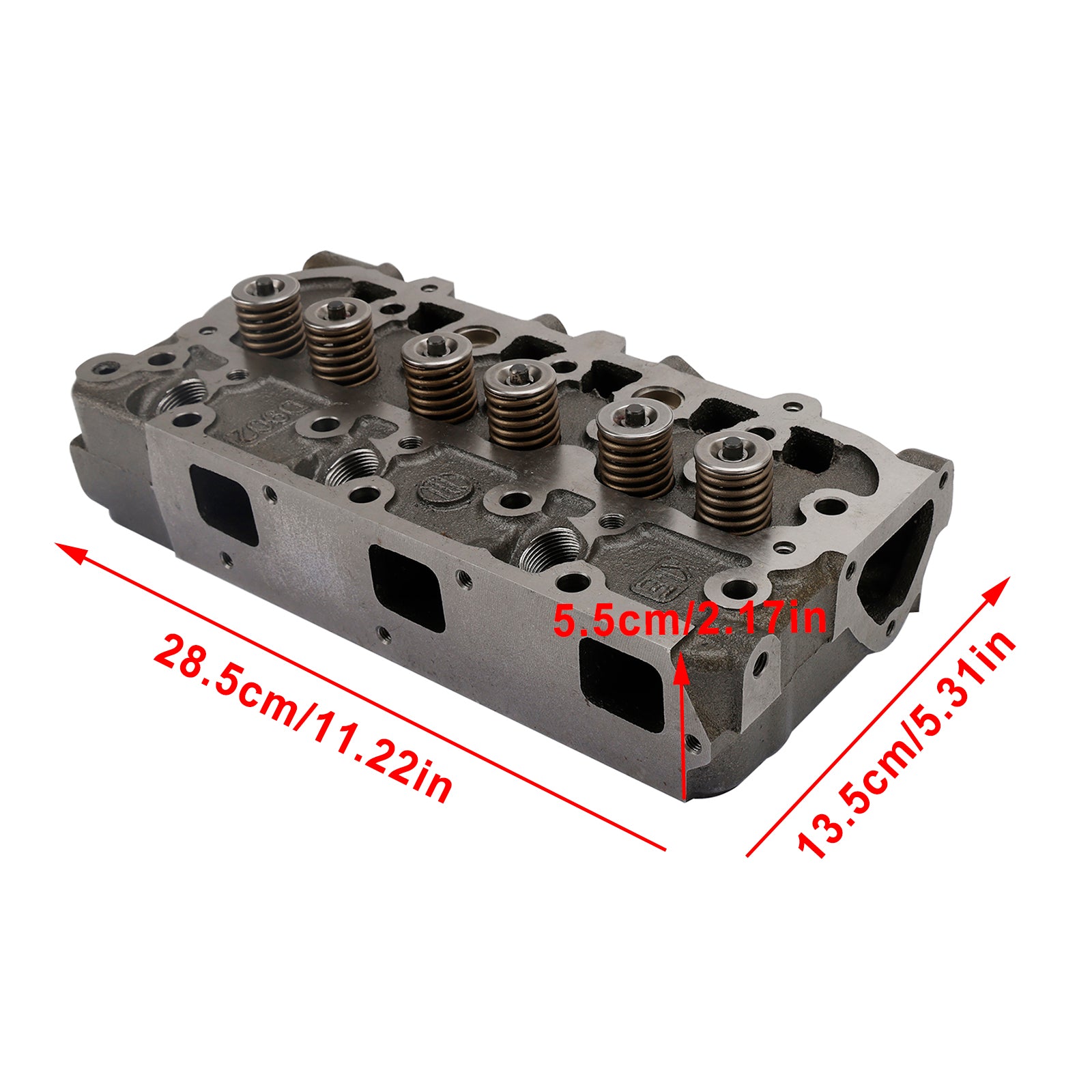 Kubota D902 RTV900 트랙트 1G962-03045 용 완전한 실린더 헤드+개스킷 키트