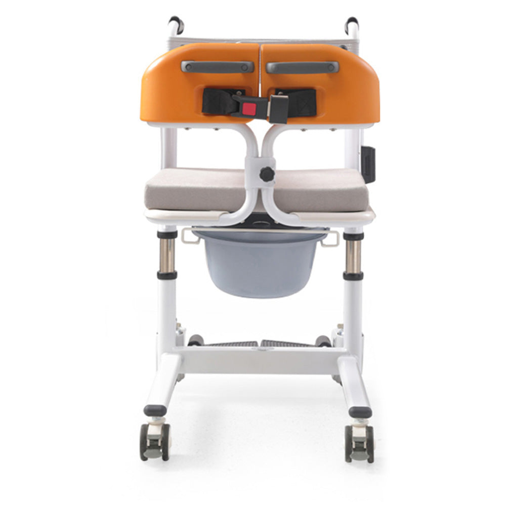 Four-in-one Multi-Function Patient Chair Transferred Lift Wheelchair lift Chair w/180° Split Seat and Bedpan 440 lb, 360° Flexible Steering Lift Chair Transfer Chair
