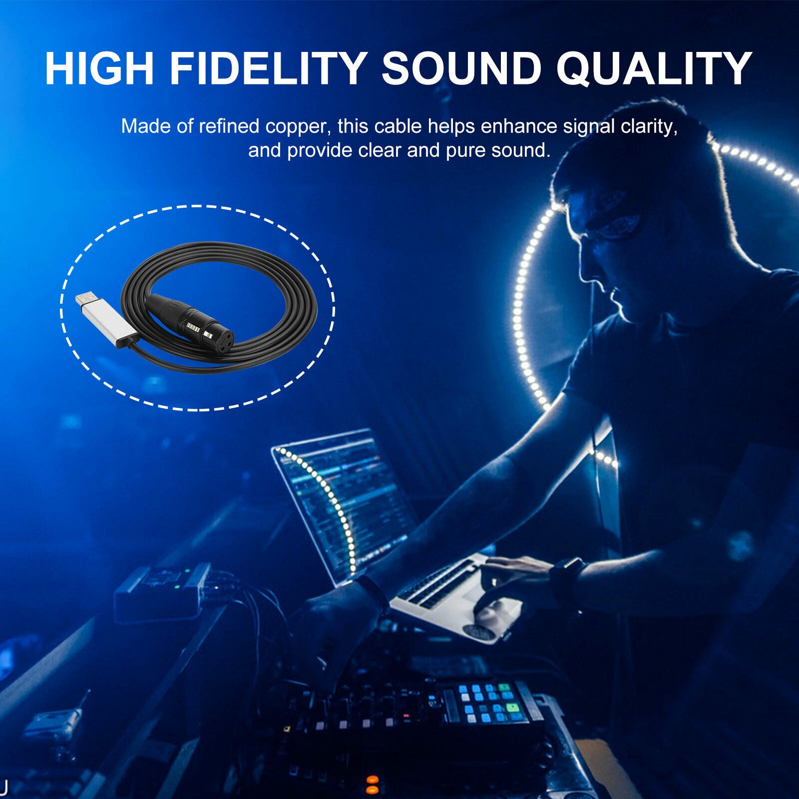 USB에서 DMX 인터페이스 어댑터 DMX512 컴퓨터 용 단계 조명 컨트롤러 케이블