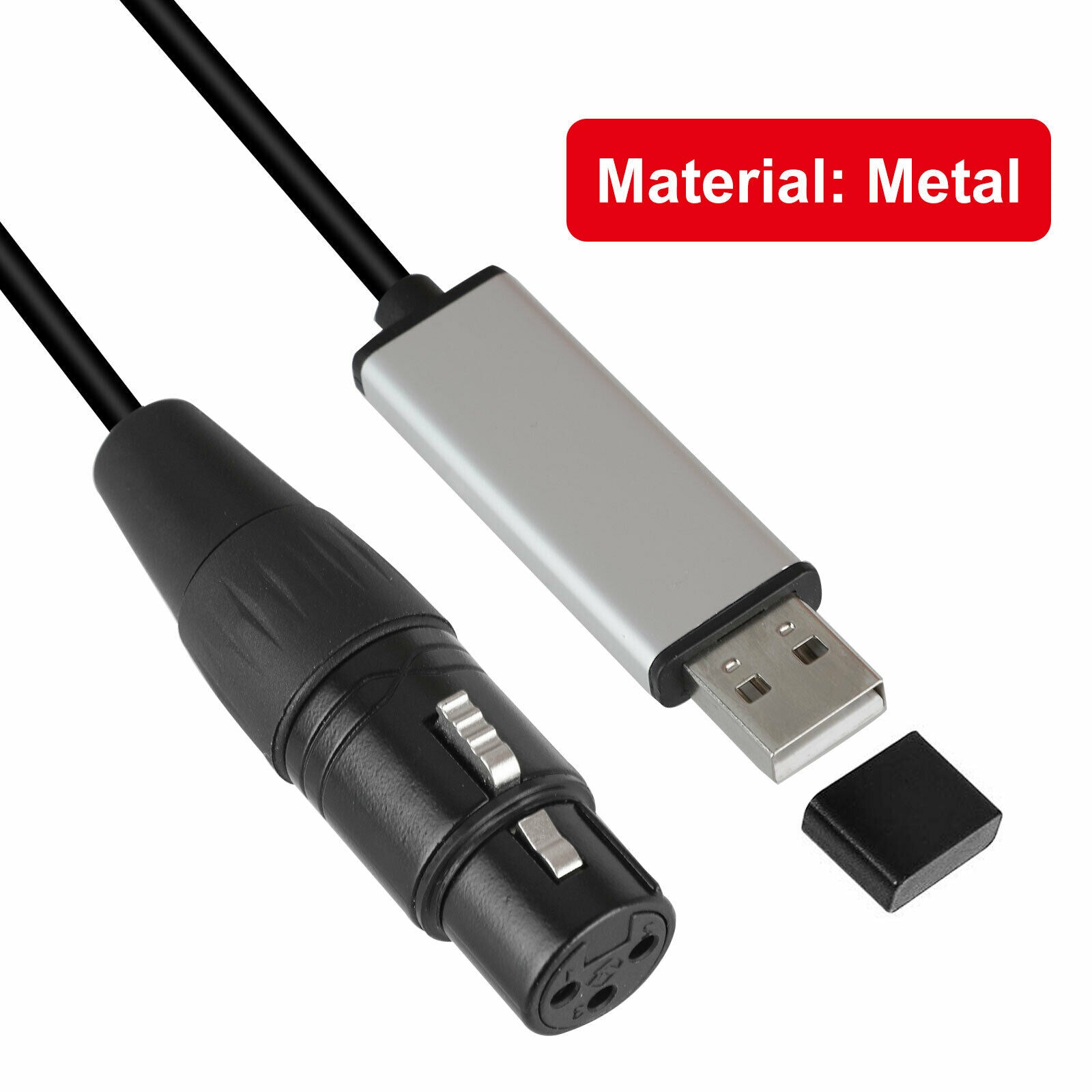 USB에서 DMX 인터페이스 어댑터 DMX512 컴퓨터 용 단계 조명 컨트롤러 케이블