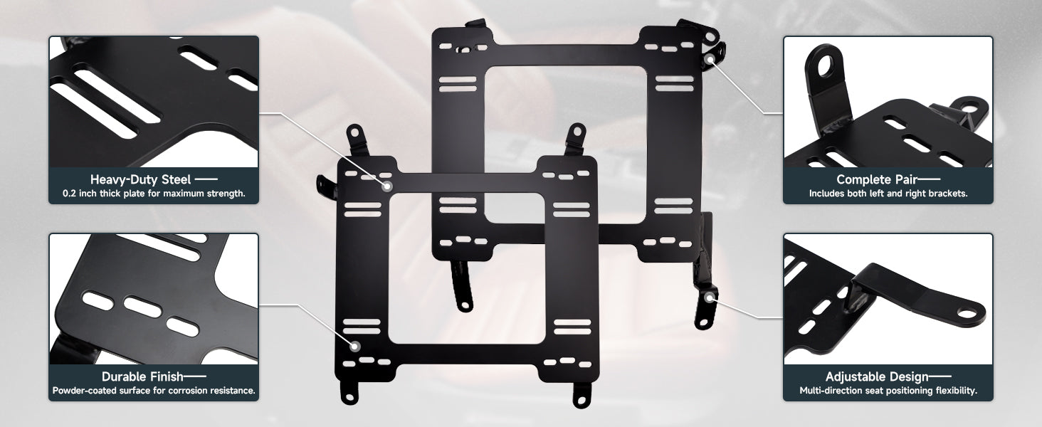 2003-2006 Infiniti G35 2X Low Profile Bracket Rail Seat Brackets Adapter
