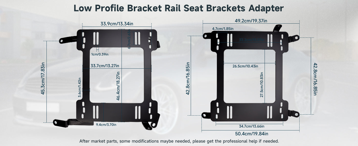 2003-2006 Infiniti G35 2X Low Profile Bracket Rail Seat Brackets Adapter