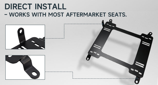 2003-2006 Infiniti G35 2X Low Profile Bracket Rail Seat Brackets Adapter