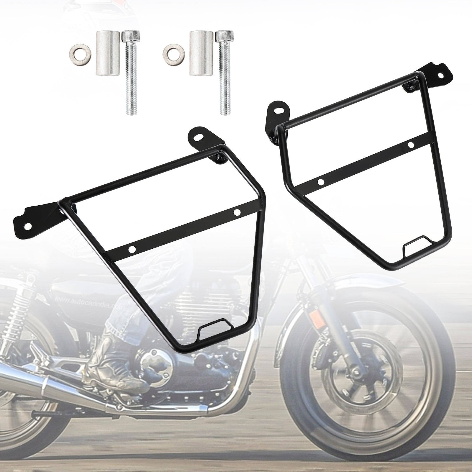 Side Saddle Bag Mounting Bracket Black Fit For HONDA CB GB 350 Hness 21-23