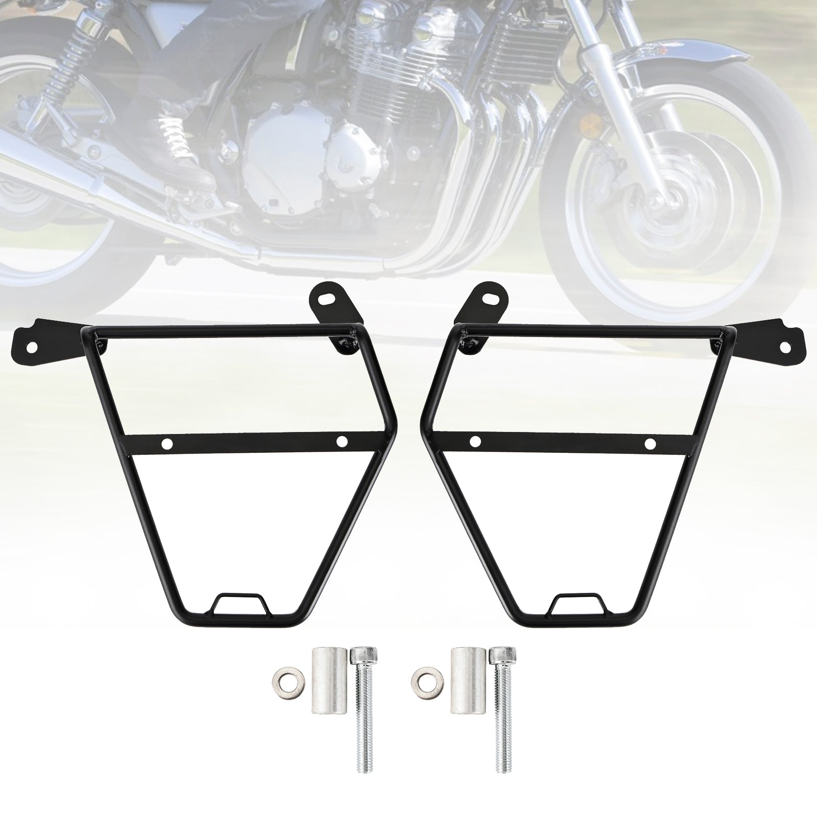 Side Saddle Bag Mounting Bracket Black Fit For HONDA CB GB 350 Hness 21-23