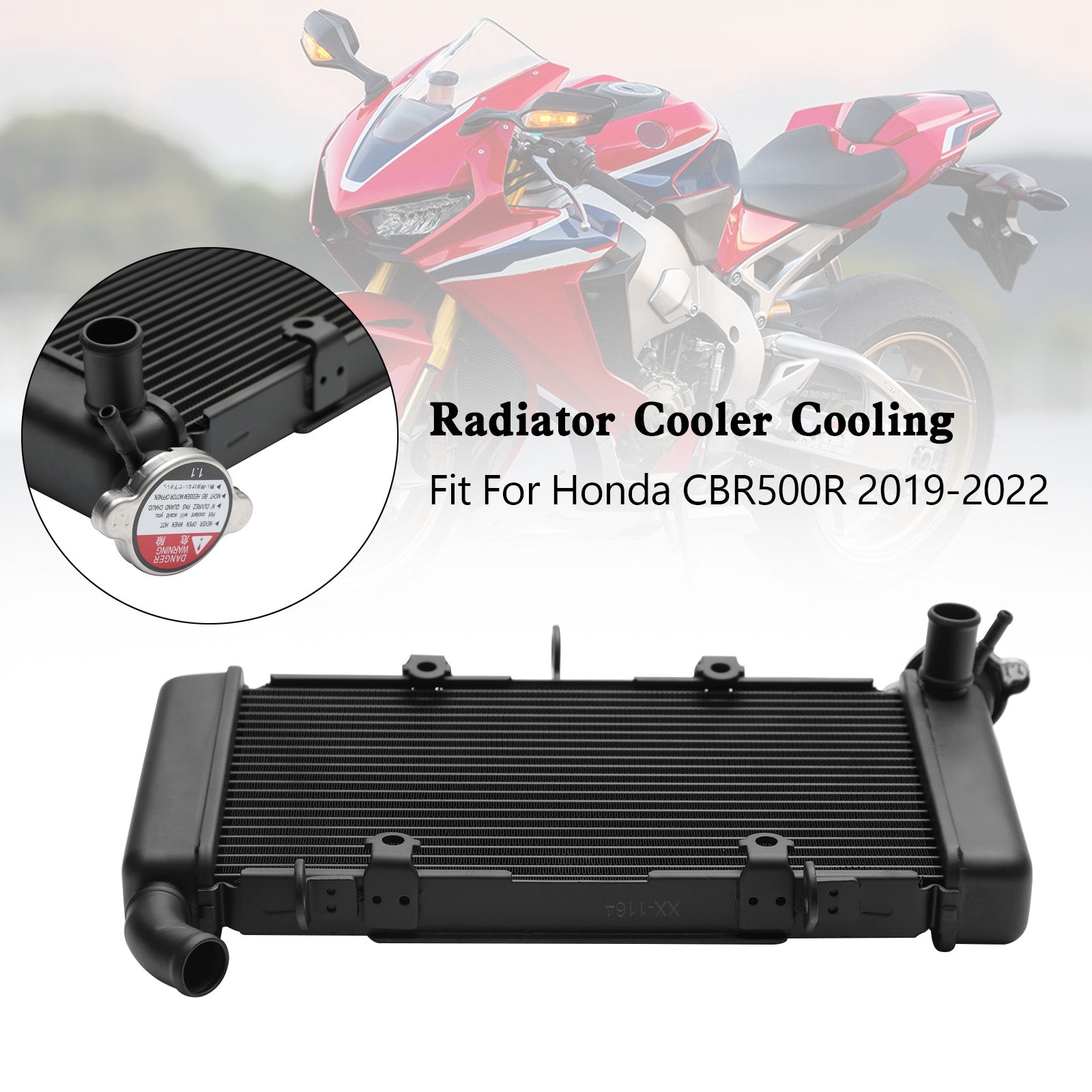 Honda CBR500R CBR 500 R 2019-2022 Enfriador de refrigeración del radiador de aluminio