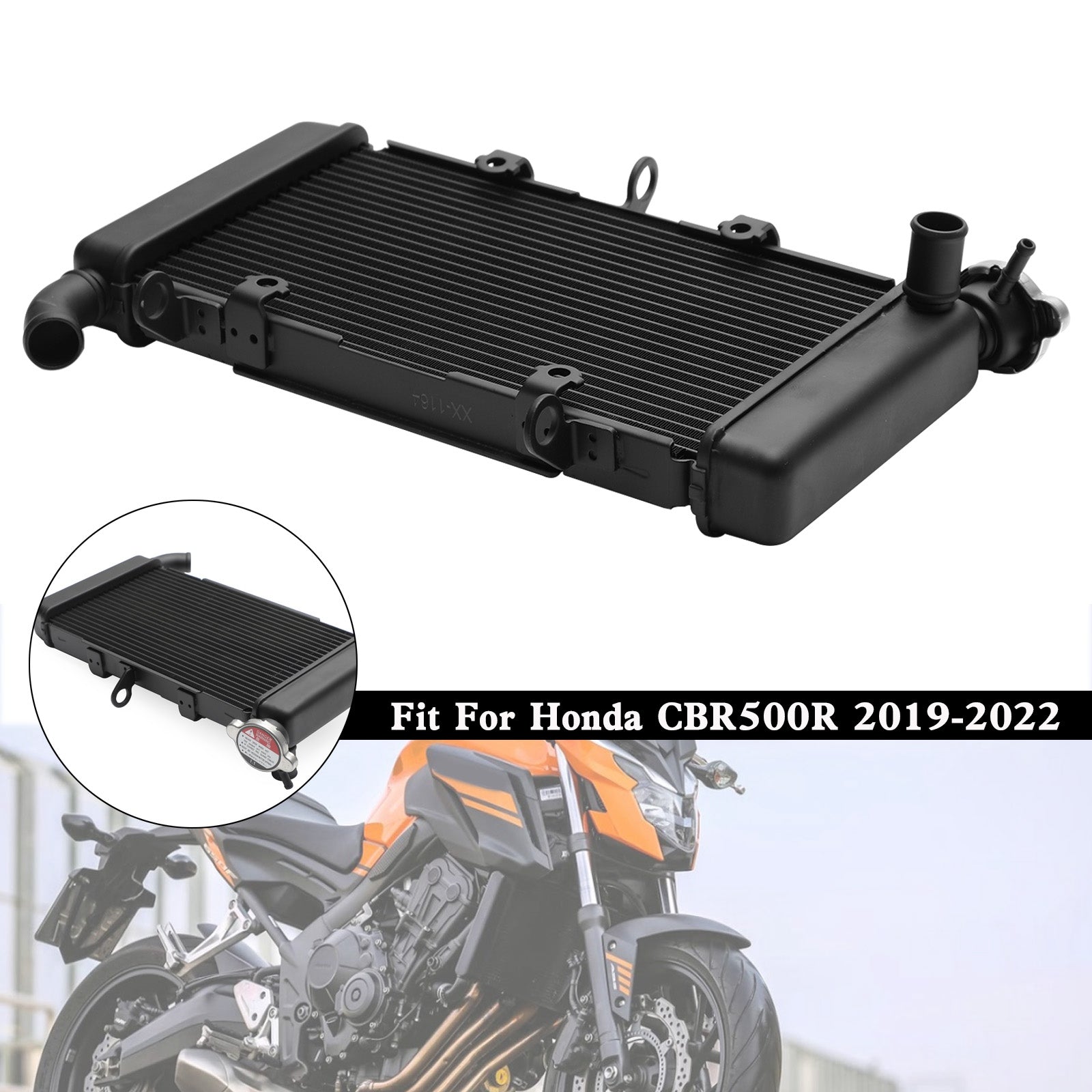 Honda CBR500R CBR 500 R 2019-2022 Enfriador de refrigeración del radiador de aluminio