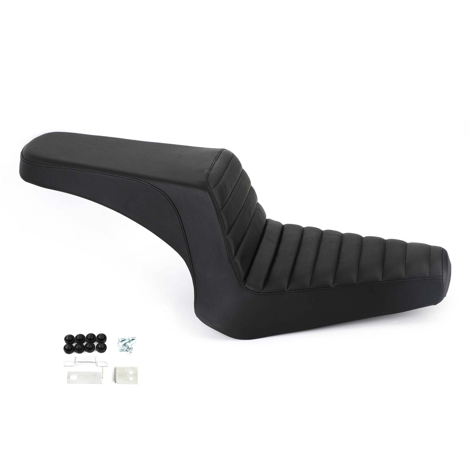 야마하 2013-2019 XVS 950 볼트에 맞는 클래식 스티치 라이더 조수석 블랙