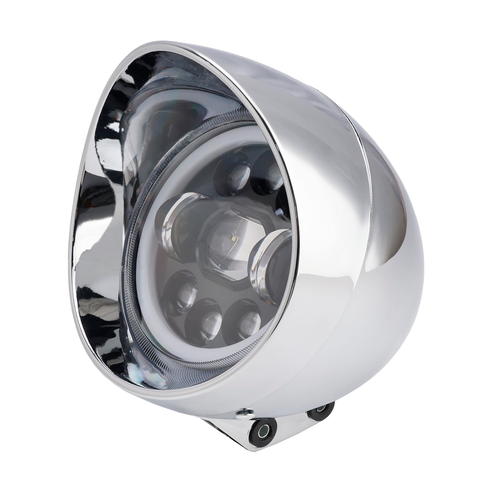 5.75" Motorcycle Spotlight Headlight Fog 9-Bulbs For Motorcycle Scooter Chrome