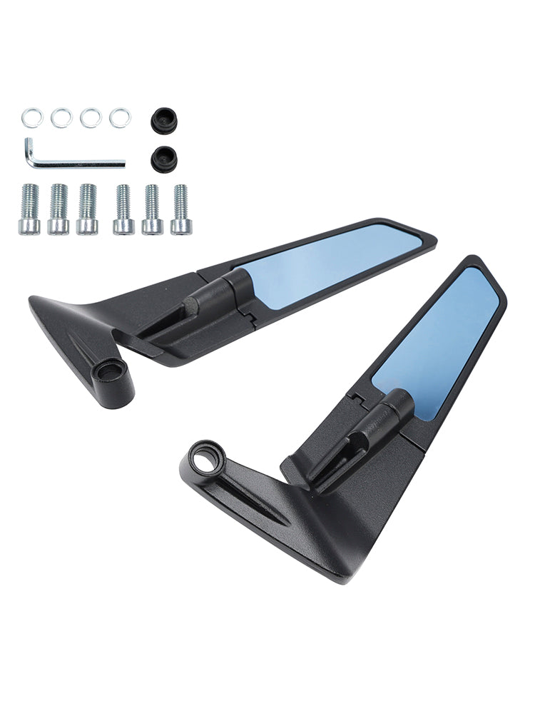 Swivel Wing Fin Rearview Mirrors For Suzuki SV 650 GSX-S 750 950 1000 2017-2023
