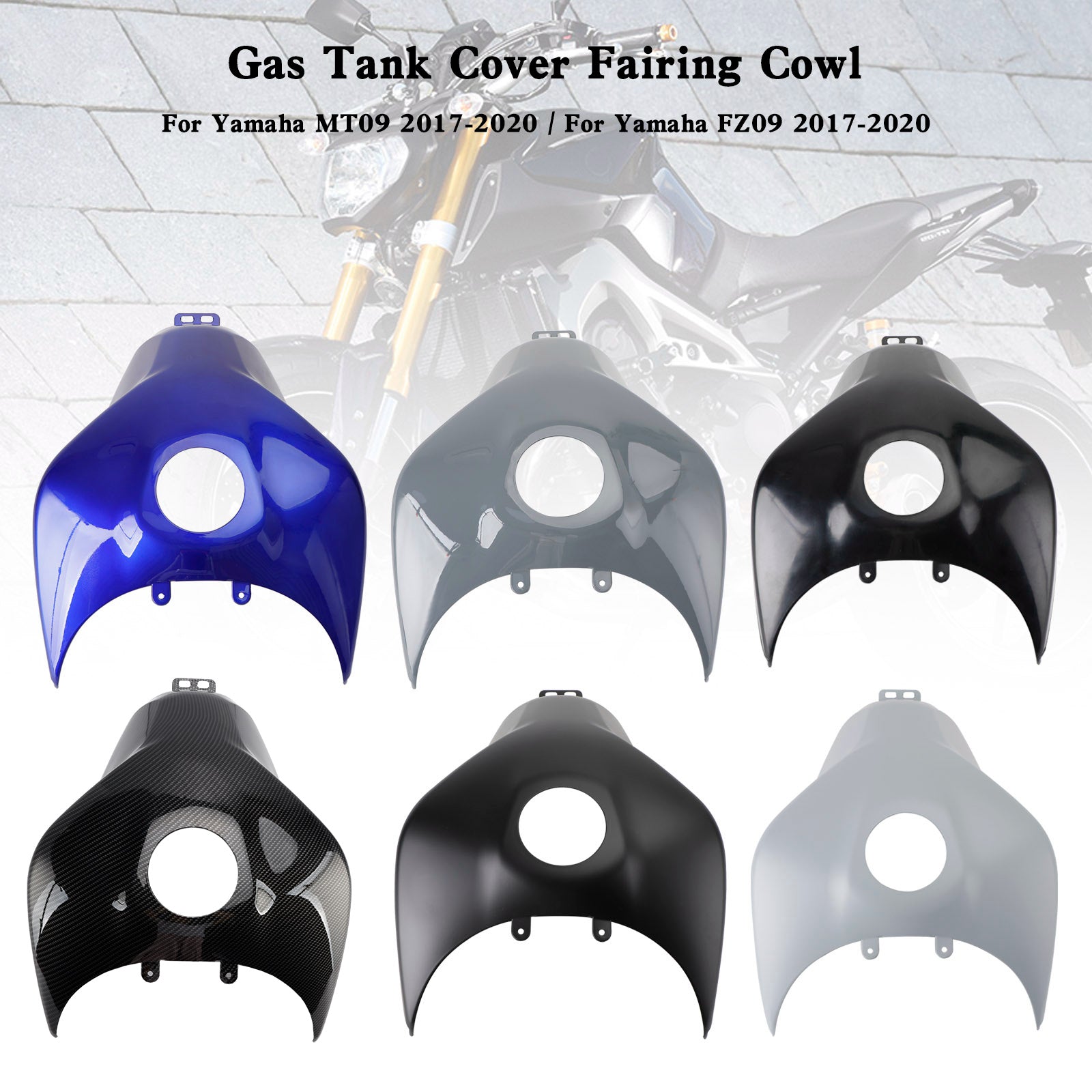 2017-2020 Yamaha MT-09 MT09 FZ09 Gas Tank Cover Trim Fairing Cowl
